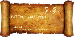 Füzy Györgyi névjegykártya
