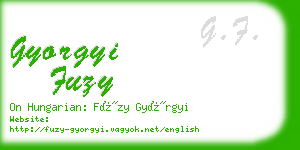 gyorgyi fuzy business card